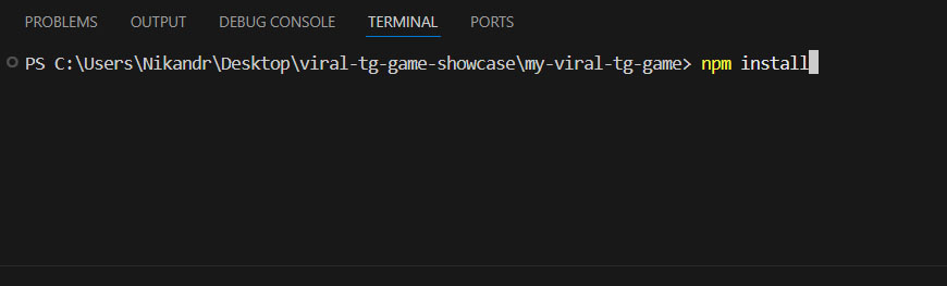 npm install — результат